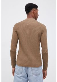 Premium by Jack&Jones - Sweter. Okazja: na co dzień. Kolor: brązowy. Materiał: bawełna, poliester. Długość rękawa: raglanowy rękaw. Styl: casual #4