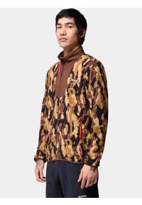 columbia - Sweter Męski Columbia Sequoia Grove Printed. Kolor: brązowy. Materiał: materiał, polar. Sport: turystyka piesza