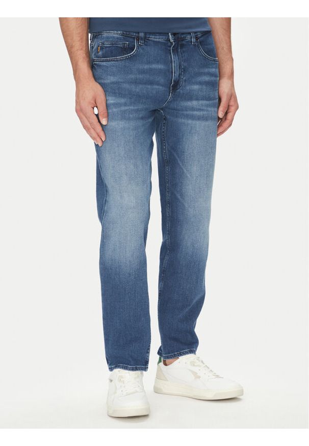 BOSS Jeansy Troy Bo 50544652 Niebieski Straight Fit. Kolor: niebieski
