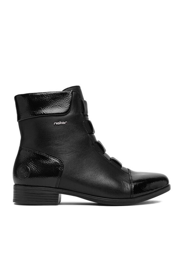 Rieker Botki CEO-77053-00 Czarny. Kolor: czarny. Materiał: skóra