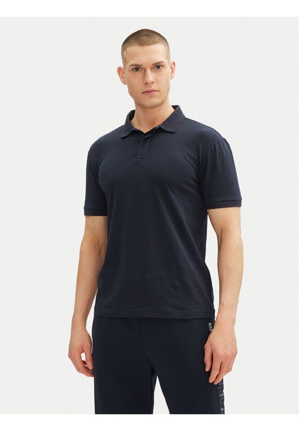 EA7 Emporio Armani Polo 7M000228 AF10373 UB102 Granatowy Regular Fit. Typ kołnierza: polo. Kolor: niebieski. Materiał: bawełna