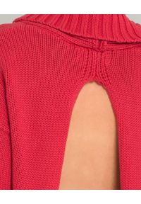ONETEASPOON - Czerwony sweter z golfem. Typ kołnierza: golf. Kolor: czerwony. Materiał: bawełna, materiał. Wzór: ze splotem. Sezon: jesień