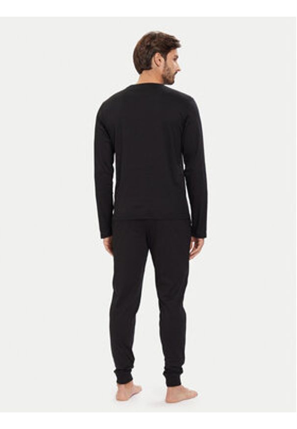 BOSS Piżama Xmas 50550547 Czarny Regular Fit. Kolor: czarny. Materiał: bawełna