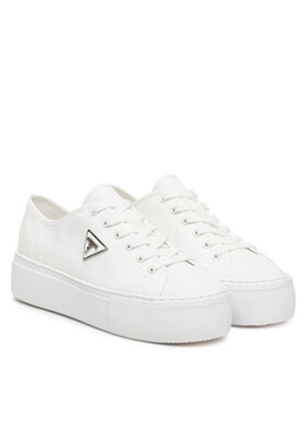 Guess Trampki FLTJO2 FAB12 Biały. Kolor: biały. Materiał: materiał