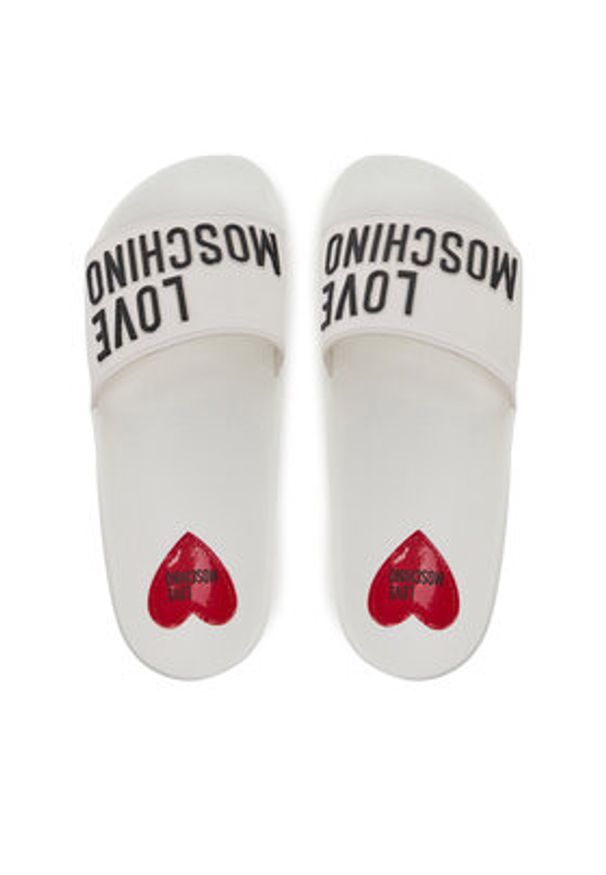 Love Moschino - LOVE MOSCHINO Klapki JA28052G1MI14100 Biały. Kolor: biały. Materiał: syntetyk