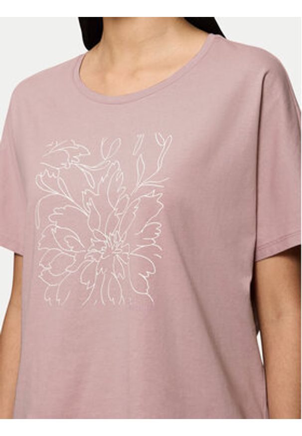 Triumph Koszulka piżamowa Mix & Match 10218281 Różowy Relaxed Fit. Kolor: różowy. Materiał: bawełna
