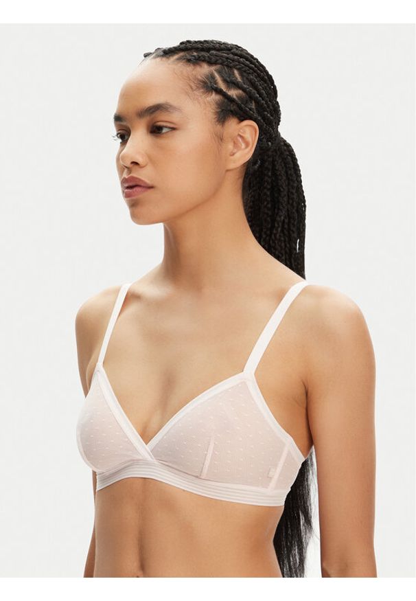 DKNY Biustonosz bezfiszbinowy DK7656 Różowy. Kolor: różowy. Materiał: syntetyk