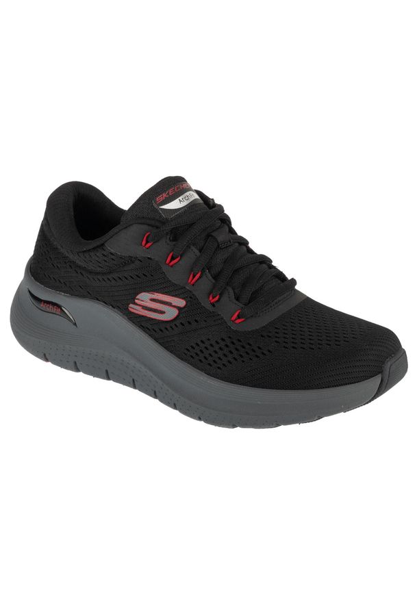 skechers - Buty sportowe Sneakersy męskie, Arch Fit 2.0 - The Keep. Zapięcie: sznurówki. Kolor: czarny. Materiał: materiał. Szerokość cholewki: normalna. Sport: turystyka piesza