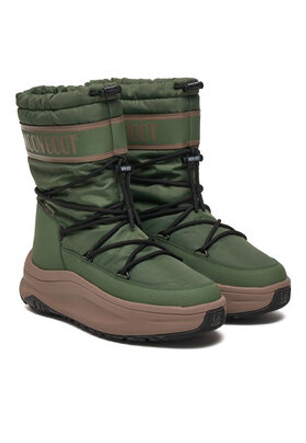 Moon Boot Śniegowce 80D2490010 Zielony. Kolor: zielony. Materiał: skóra
