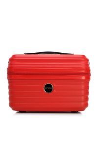 Wittchen - Komplet walizek z ABS-u w ukośne paski czerwony. Kolor: czerwony. Materiał: poliester. Wzór: paski. Styl: elegancki #4