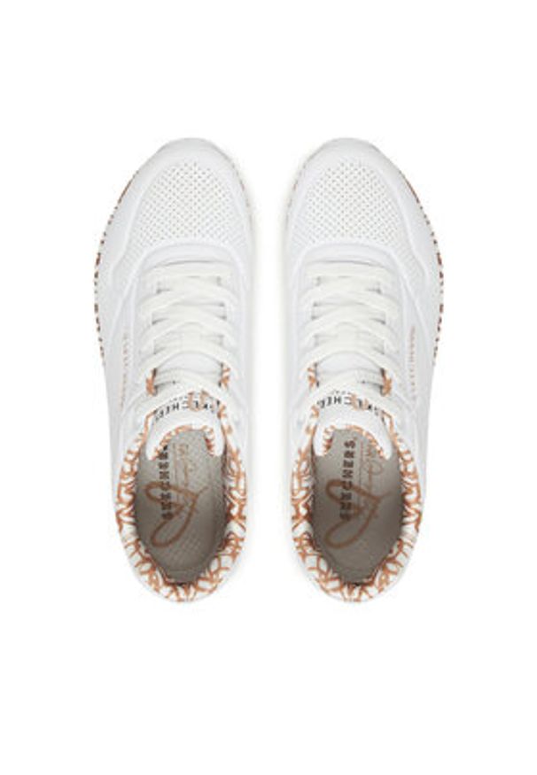 skechers - Skechers Sneakersy Uno 155506/WTRG Biały. Kolor: biały. Materiał: skóra
