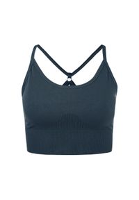 ENDURANCE - Stanik do jogi Athlecia Foan Seamless Bra - ciemny szafir - S/M. Kolor: niebieski. Sport: joga i pilates #1