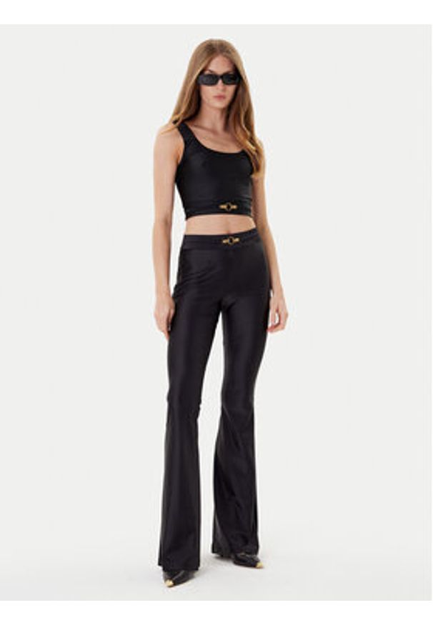 Just Cavalli Top 78PAM2A6 Czarny Slim Fit. Kolor: czarny. Materiał: syntetyk