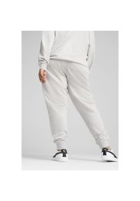 Puma - Damskie spodnie dresowe z małym logo No.1 ESS PUMA Light Gray Heather. Kolor: wielokolorowy, czarny, szary. Materiał: dresówka
