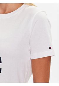 TOMMY HILFIGER - Tommy Hilfiger T-Shirt Exploded WW0WW40051 Biały Regular Fit. Kolor: biały. Materiał: bawełna