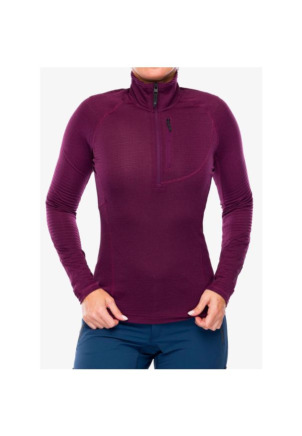 Bluza termoaktywna damska Black Diamond Coefficient LT Quarter Zip Pullover. Kolor: fioletowy