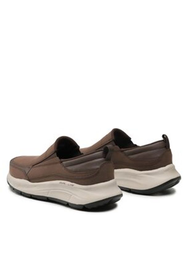 skechers - Skechers Półbuty Harvey 232517/CHOC Brązowy. Kolor: brązowy. Materiał: skóra