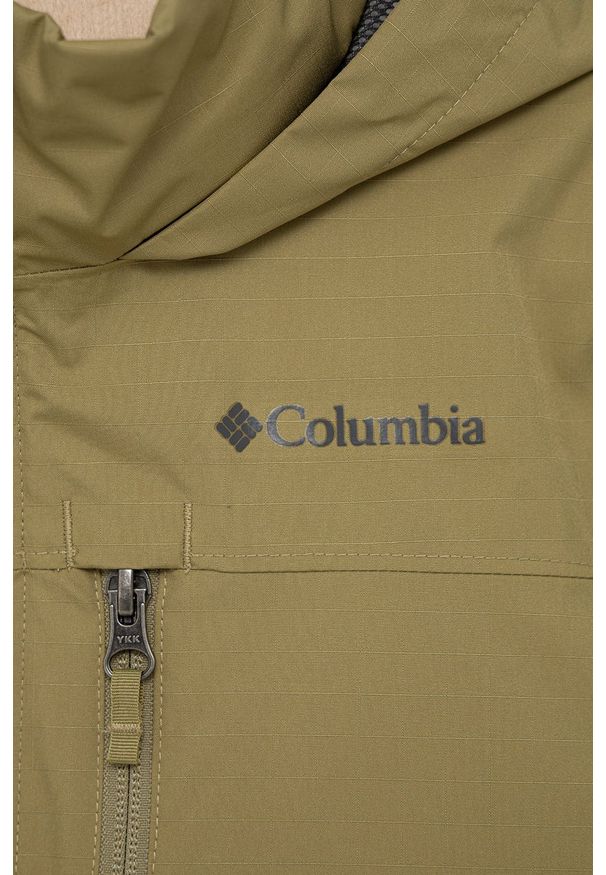 columbia - Columbia kurtka dziecięca kolor zielony. Okazja: na co dzień. Kolor: zielony. Styl: casual