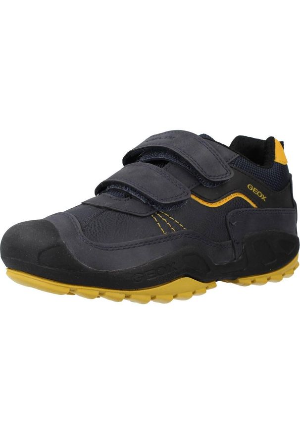 Buty do chodzenia dla dzieci Geox New Savage. Kolor: czarny, niebieski, wielokolorowy, żółty. Sport: turystyka piesza