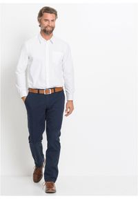 bonprix - Koszula z długim rękawem z czystej bawełny. Kolor: biały. Materiał: bawełna. Długość rękawa: długi rękaw. Długość: długie. Wzór: gładki #3