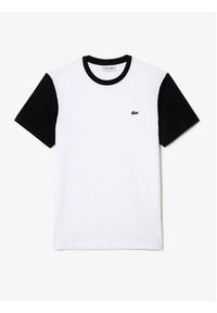 Lacoste T-Shirt TH1298 Biały Regular Fit. Kolor: biały. Materiał: bawełna #5