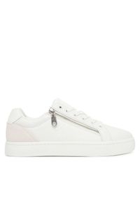 Calvin Klein Jeans Sneakersy Classic Cupsole Zip Low In YM0YM01318 Biały. Kolor: biały. Materiał: skóra