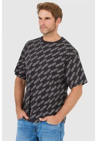 Kenzo - KENZO Czarny t-shirt męski monogram oversize. Kolor: czarny #1