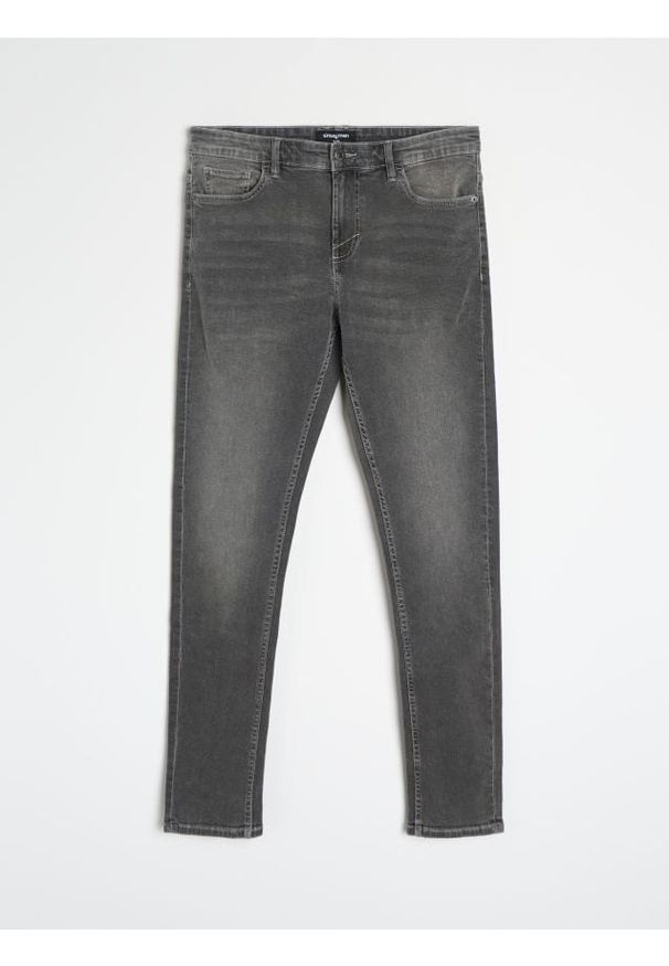 Sinsay - Jeansy skinny - szary. Kolor: szary