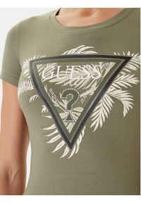 Guess T-Shirt W5YI13 J1314 Khaki Regular Fit. Kolor: brązowy. Materiał: bawełna #3