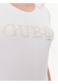 Guess T-Shirt W4RI45 J1314 Biały Regular Fit. Kolor: biały. Materiał: bawełna