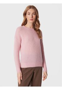Moss Copenhagen Sweter Femme 17223 Różowy Regular Fit. Kolor: różowy. Materiał: syntetyk
