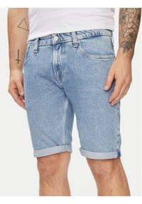 Tommy Jeans Szorty jeansowe Ronnie DM0DM19154 Niebieski Slim Fit. Kolor: niebieski. Materiał: bawełna