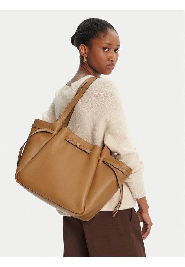 Tory Burch Torebka Romy Tote 163388 Brązowy. Kolor: brązowy. Materiał: skórzane