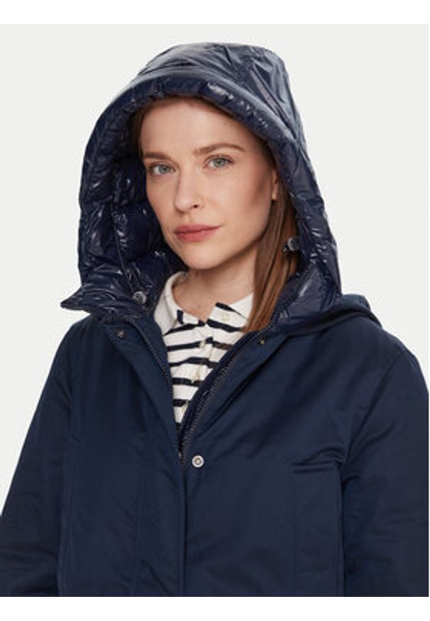 TOMMY HILFIGER - Tommy Hilfiger Parka WW0WW46533 Granatowy Relaxed Fit. Kolor: niebieski. Materiał: bawełna, syntetyk