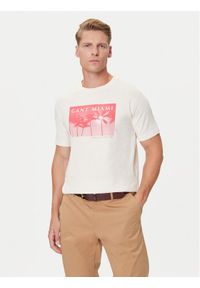 GANT - Gant T-Shirt 2003342 Écru Regular Fit. Materiał: bawełna