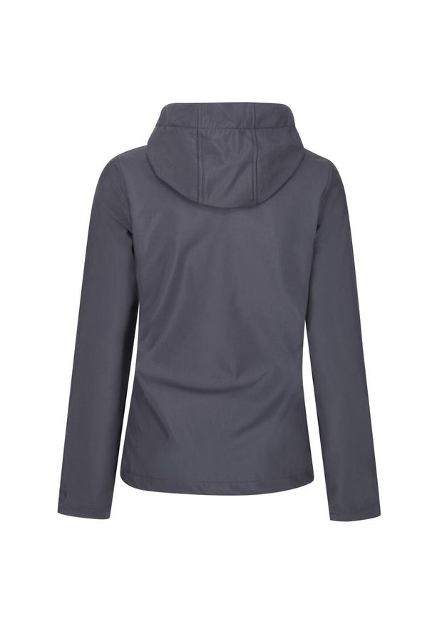 Regatta - Kurtka Damska Venturer 3 Layer Hooded Soft Shell Jacket. Kolor: czarny, szary, wielokolorowy. Sport: turystyka piesza