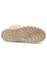 CheBello - Beżowe Botki Chebello Ocieplane Skórzane Buty Damskie. Okazja: na spacer, na co dzień. Kolor: beżowy. Materiał: skóra. Styl: casual, sportowy #6