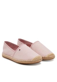 TOMMY HILFIGER - Tommy Hilfiger Espadryle Flag Canvas Espadrille FW0FW08541 Różowy. Kolor: różowy. Materiał: materiał #4
