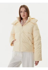 Lacoste Kurtka puchowa BF3262 Écru Relaxed Fit. Materiał: syntetyk