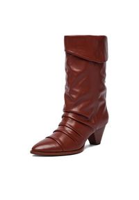 Badura Botki EO-APRIL-25FW218-1 Brązowy. Kolor: brązowy. Materiał: skóra #8