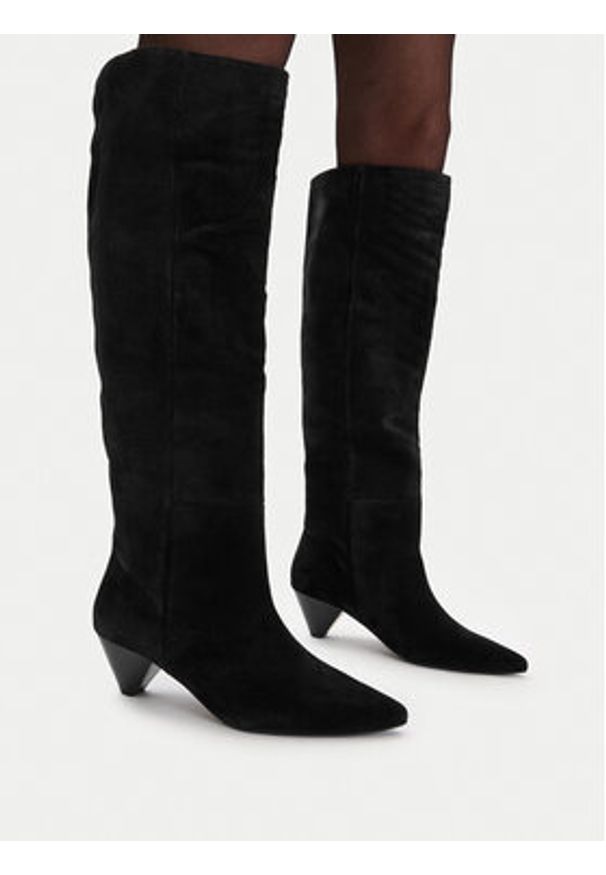 Badura Kozaki EO-APRIL-123433 Czarny. Kolor: czarny. Materiał: skóra, zamsz