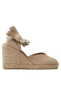 Castañer Espadryle Chiara/8/002 021669-2017 Beżowy. Kolor: beżowy. Materiał: skóra #1