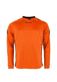 STANNO - Dziecięcy dżersej z długim rękawem Stanno Drive Match. Kolor: wielokolorowy, czarny, pomarańczowy. Materiał: jersey. Długość rękawa: długi rękaw. Długość: długie #1