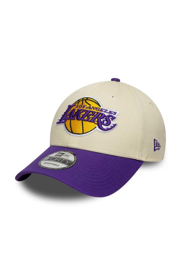 Czapka New Era 9Forty Los Angeles Lakers. Kolor: biały, wielokolorowy, fioletowy. Styl: sportowy
