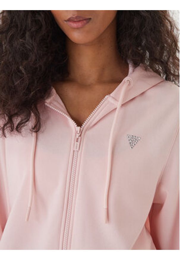 Guess Bluza V6GQ15 K3093 Różowy Regular Fit. Kolor: różowy. Materiał: syntetyk