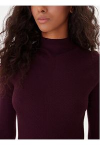 BOSS Golf Foliora 50549166 Fioletowy Slim Fit. Typ kołnierza: golf. Kolor: fioletowy. Materiał: wełna #3