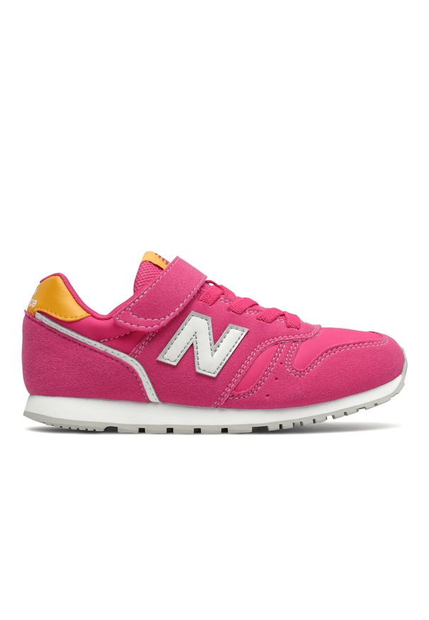 New Balance YV373WP2. Zapięcie: rzepy. Materiał: materiał, zamsz, syntetyk. Sezon: lato. Model: New Balance 373. Sport: turystyka piesza