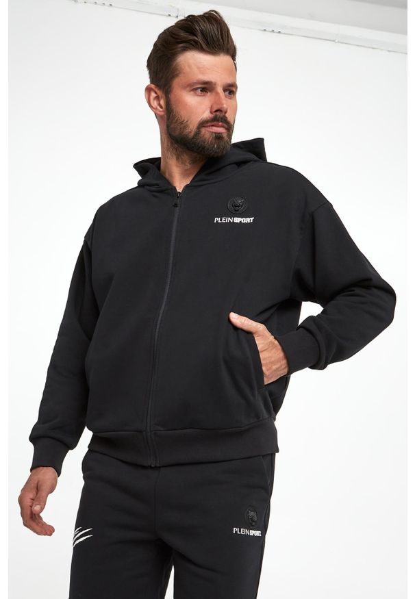 Plein Sport - Bluza męska z kapturem PLEIN SPORT. Typ kołnierza: kaptur. Styl: sportowy