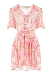 Born2be - Jasnoróżowa Sukienka Iania. Kolor: różowy. Wzór: aplikacja. Typ sukienki: plisowane. Długość: mini #3