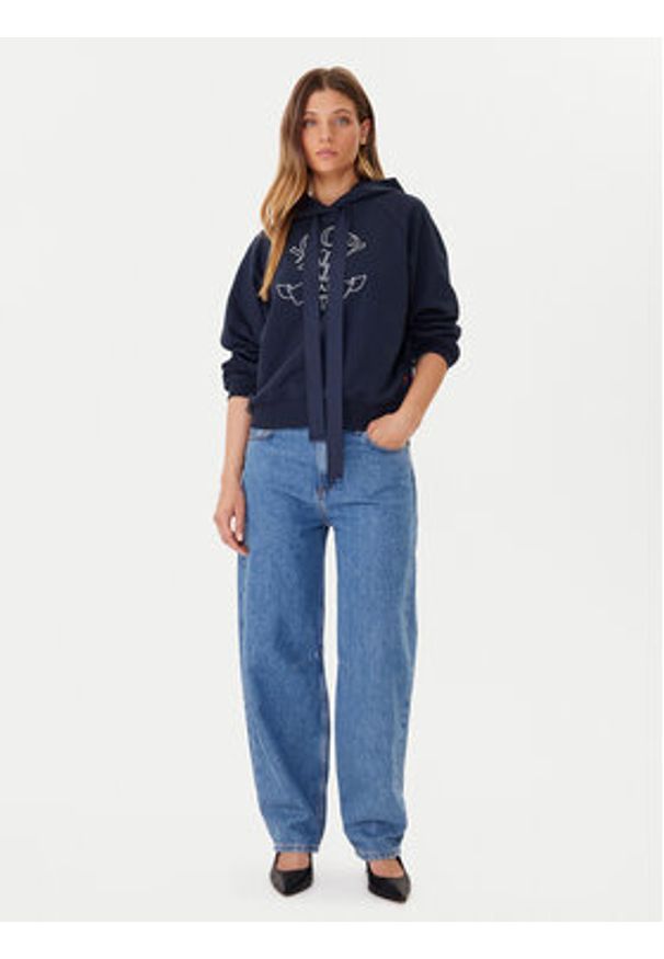 JOOP! Jeans Bluza Tinna 30046176 Granatowy Regular Fit. Kolor: niebieski. Materiał: bawełna